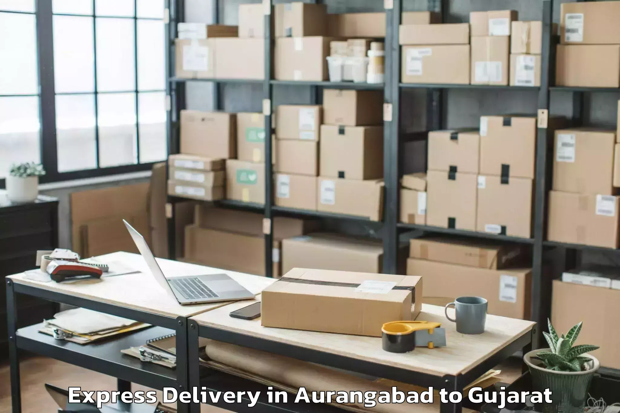 Professional Aurangabad to Hazira Port Express Delivery